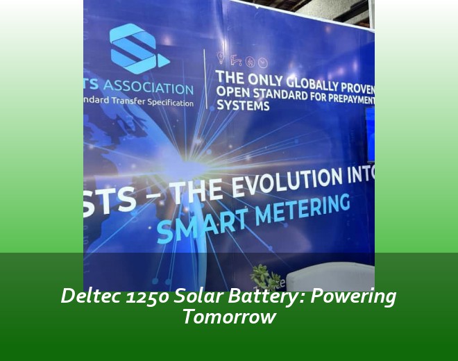 Deltec 1250 Solar Battery: Powering Tomorrow